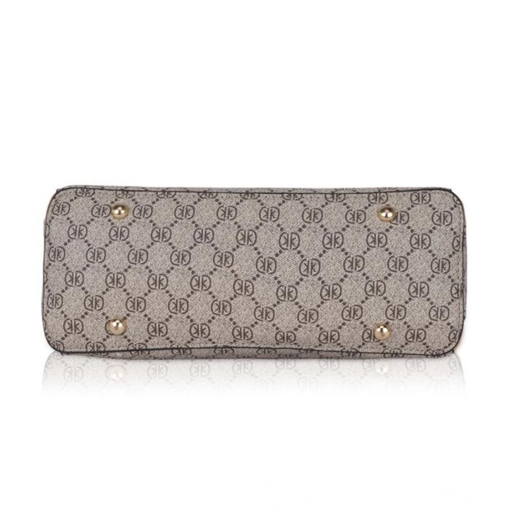 महिलाओं के लिए सामान्य फॉक्स लेदर प्रिंटेड हैंडबैग (ऊंट रंग)