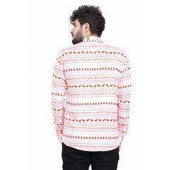 जेनरिक मेन्स कॉटन ब्लेंडेड प्रिंटेड फुल स्लीव शॉर्टकुर्ता (मल्टीकलर)