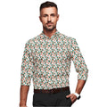  Men's Cotton Blended Printed Full Sleeve Shirt (Multicolor)