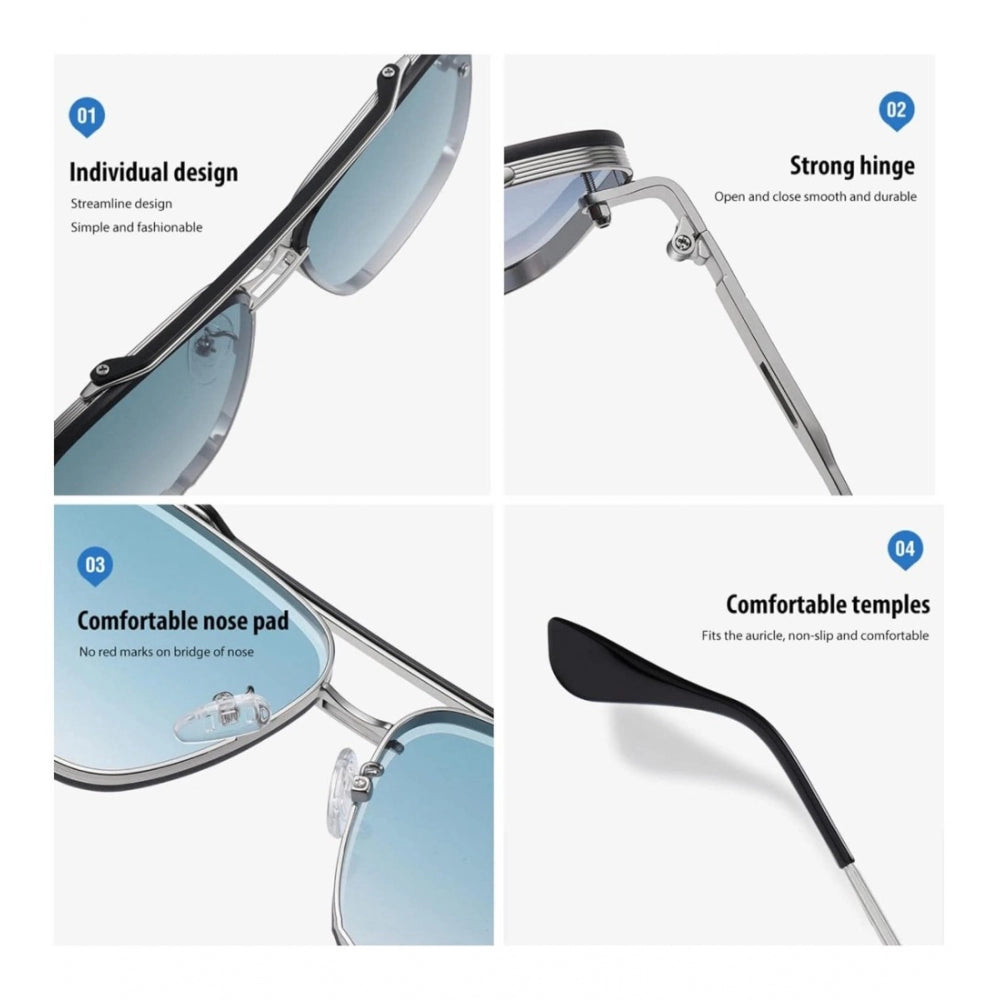 जेनेरिक क्लासिक यूनिसेक्स यूवी400 प्रोटेक्शन सनग्लास (नीला)