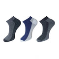  3_Pair Set Unisex Casual Cotton Solid Ankle Length Socks (Multicolor)