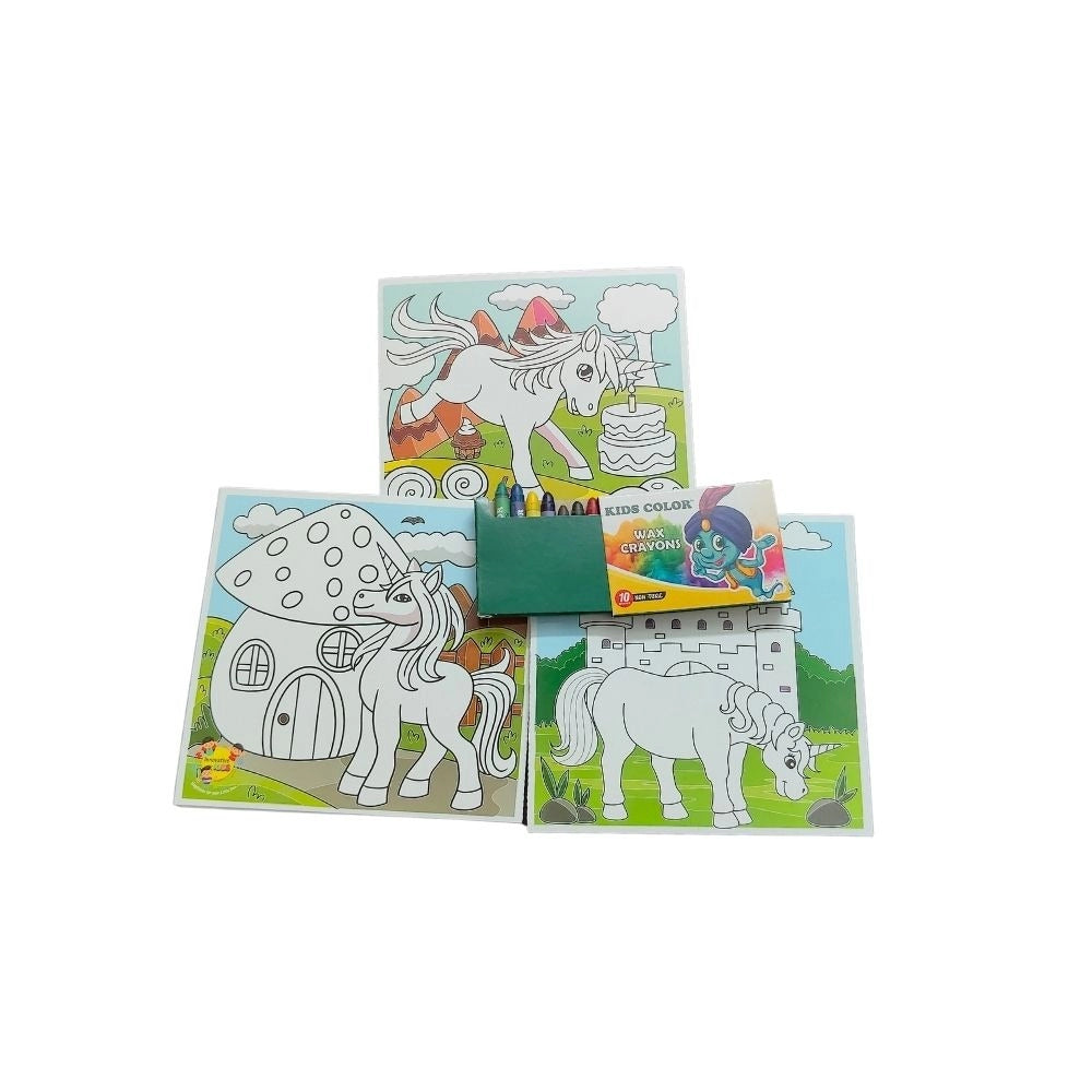 Fun With Color Coloring Board-Unicorn |   Cardboard  |   Educational Toys| 3+ Years