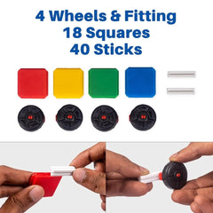 66 पीस का सेट | टैलेंट स्मॉल ब्लॉक | प्लास्टिक | शैक्षिक खिलौने | 3+ वर्ष