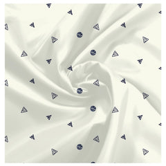 जेनेरिक पुरुषों की कैज़ुअल फ्लोरल प्रिंटेड कॉटन ब्लेंड अनस्टिच्ड शर्ट फैब्रिक 1.6 मीटर (सफेद)