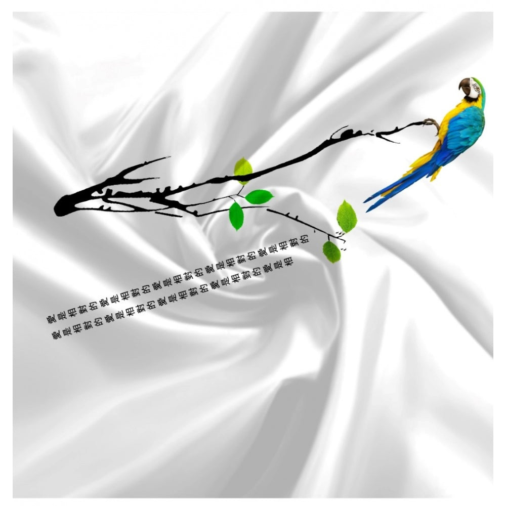 जेनेरिक पुरुषों की कैज़ुअल फ्लोरल प्रिंटेड कॉटन ब्लेंड अनस्टिच्ड शर्ट फैब्रिक 1.6 मीटर (सफेद)