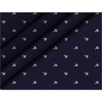 Generic Men's Casual Floral Printed Cotton Blend Unstitched Shirt Fabric 1.6 Mtrs (Dark Blue)