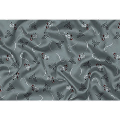 पुरुषों के लिए सामान्य फ्लोरल प्रिंटेड कॉटन ब्लेंड अनस्टिच्ड शर्ट फैब्रिक, 1.6 मीटर (ग्रे)