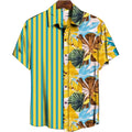  Men's Casual Floral Printed Cotton Blend Unstitched Shirt Fabric 1.6 Mtrs (Green)