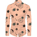  Men's Casual Floral Printed Cotton Blend Unstitched Shirt Fabric 1.6 Mtrs (Orange)