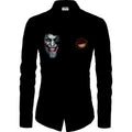  Men's Casual Floral Printed Cotton Blend Unstitched Shirt Fabric 1.6 Mtrs (Black)