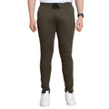  Men's Casual Cotton Striped Full Length Track Pant (olive)
