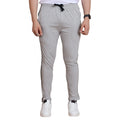  Men's Casual Cotton Striped Full Length Track Pant (Greymelange)