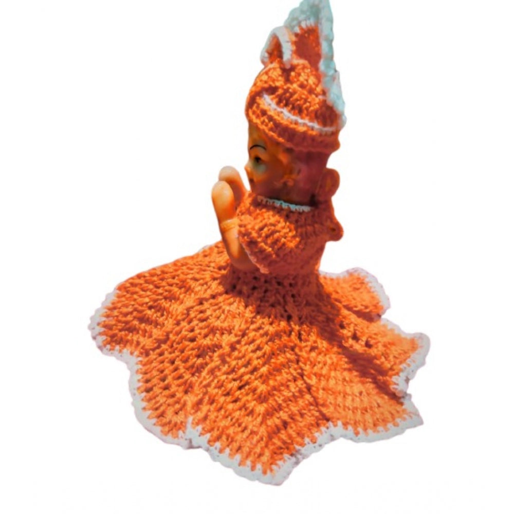 Generic Laddu Gopal Tharad Dress Size: 0 To 6 (Orange)