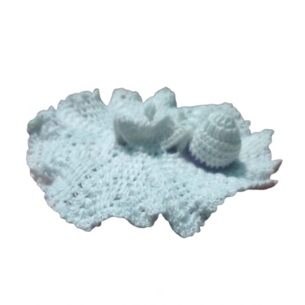 Generic Laddu Gopal Tharad Dress Size: 0 To 6 (White-Lavender)