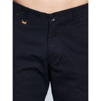 Generic Men's Casual Cotton Solid Knee Length Cargo Shorts (Black)
