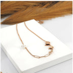Generic Women's Stainless Steel Butterfly Pendent Delicate Chain (Gold Plated)