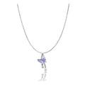  Women's Stainless Steel Butterfly Dailywear Pendent Delicate Chain (Silver Plated)
