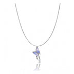 Generic Women's Stainless Steel Butterfly Dailywear Pendent Delicate Chain (Silver Plated)