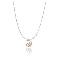  Women's Stainless Steel Moon Pendent Delicate Chain (Gold Plated)