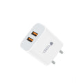  VOXEL 18 Watt Double Usb Port Charger AB Plastic (White)