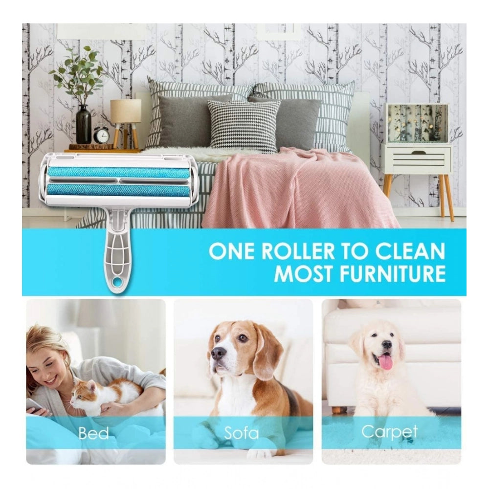 सामान्य प्लास्टिक डॉग हेयर रिमूवर रोलर (नीला)