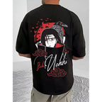 जेनेरिक मेन्स कैजुअल कॉटन ब्लेंड प्रिंटेड राउंड नेक हाफ स्लीव टी-शर्ट (ब्लैक)
