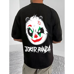 जेनेरिक मेन्स कैजुअल कॉटन ब्लेंड प्रिंटेड राउंड नेक हाफ स्लीव टी-शर्ट (ब्लैक)