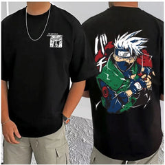 जेनेरिक मेन्स कैजुअल कॉटन ब्लेंड प्रिंटेड राउंड नेक हाफ स्लीव टी-शर्ट (ब्लैक)