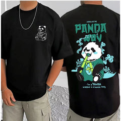 जेनेरिक मेन्स कैजुअल कॉटन ब्लेंड प्रिंटेड राउंड नेक हाफ स्लीव टी-शर्ट (ब्लैक)