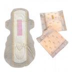 Generic Pack of_12 Pcs Cotton Bamboo Sanitary Pads with Wings (White, each pack_6 pads)