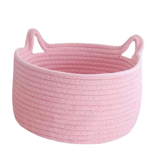 Generic Cotton Pack Of_1 Plain Cat Basket 9x5 Inch (Pink)