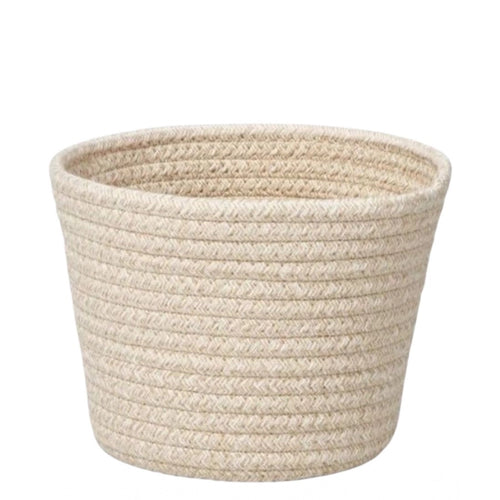 Generic Cotton Pack Of_2 White Pen Holder Storage Basket For Clothes (White)