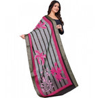 Generic Women's chanderi silk  Printed Dupatta (Black, Length:Â 2 Mtr)