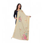 Generic Women's chanderi silk  Printed Dupatta (Beige, Length:Â 2 Mtr)