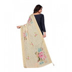 Generic Women's chanderi silk  Printed Dupatta (Beige, Length:Â 2 Mtr)