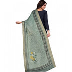Generic Women's chanderi silk  Printed Dupatta (Green, Length:Â 2 Mtr)