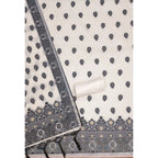 Generic Women's Banarasi Silk Printed Unstitched Salwar Suit Material With Dupatta (Black, 3Mtrs)