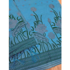 Generic Women's Banarasi Silk Printed Unstitched Salwar Suit Material With Dupatta (SkyBlue, 3Mtrs)