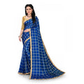  Women's Sana Silk Bandhni Saree With Unstitched Blouse 5.5Mtr (Royal Blue)