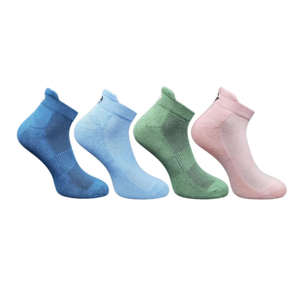Generic 4_Pair Set Unisex Casual Cotton Printed Ankle Length Socks (Multicolor)