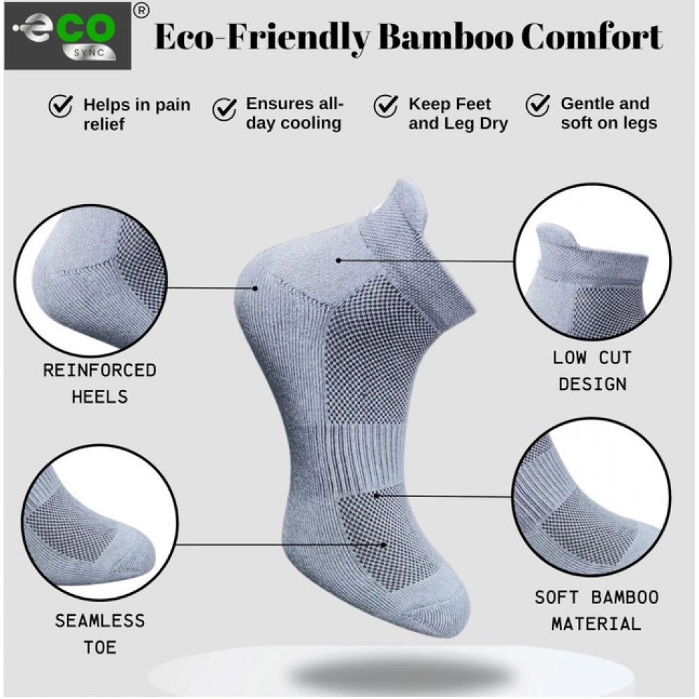 Generic 4_Pair Set Unisex Casual Cotton Printed Ankle Length Socks (Multicolor)