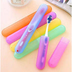 Generic Pack of 4_Plastic Toothbrush Holder Travel 4-PieceS SeT Tube Cases (Color: Assorted )