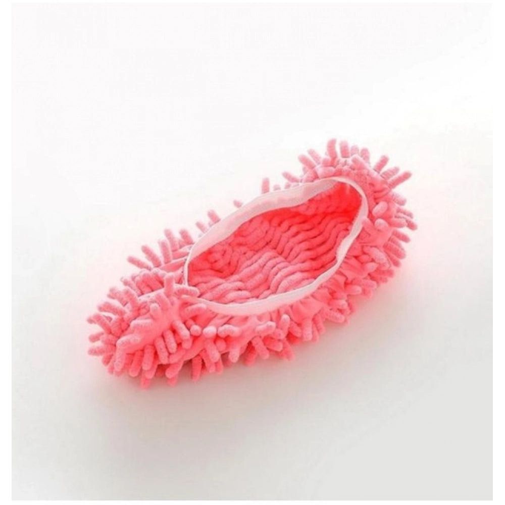 Generic Pack Of 2_Dust Mop Floor Cleaning Slippers â€“ Reusable Household Cleaning Shoes (Color: Assorted )