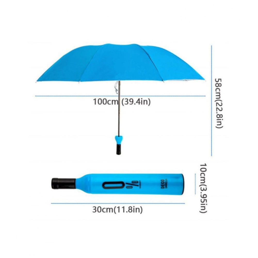 Generic Bottle-Shaped Umbrella â€“ Compact Foldable Rain Protection (Color: Assorted )