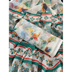Generic Women's Linen Cotton  Printed Saree With Unstitched Blouse 5.5MtrÂ (Green)