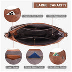 Generic Women's PU Leather Zipper Sling Bag