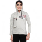 Generic Boy's Cotton Printeded Hooded Neck Hoodies (Grey )