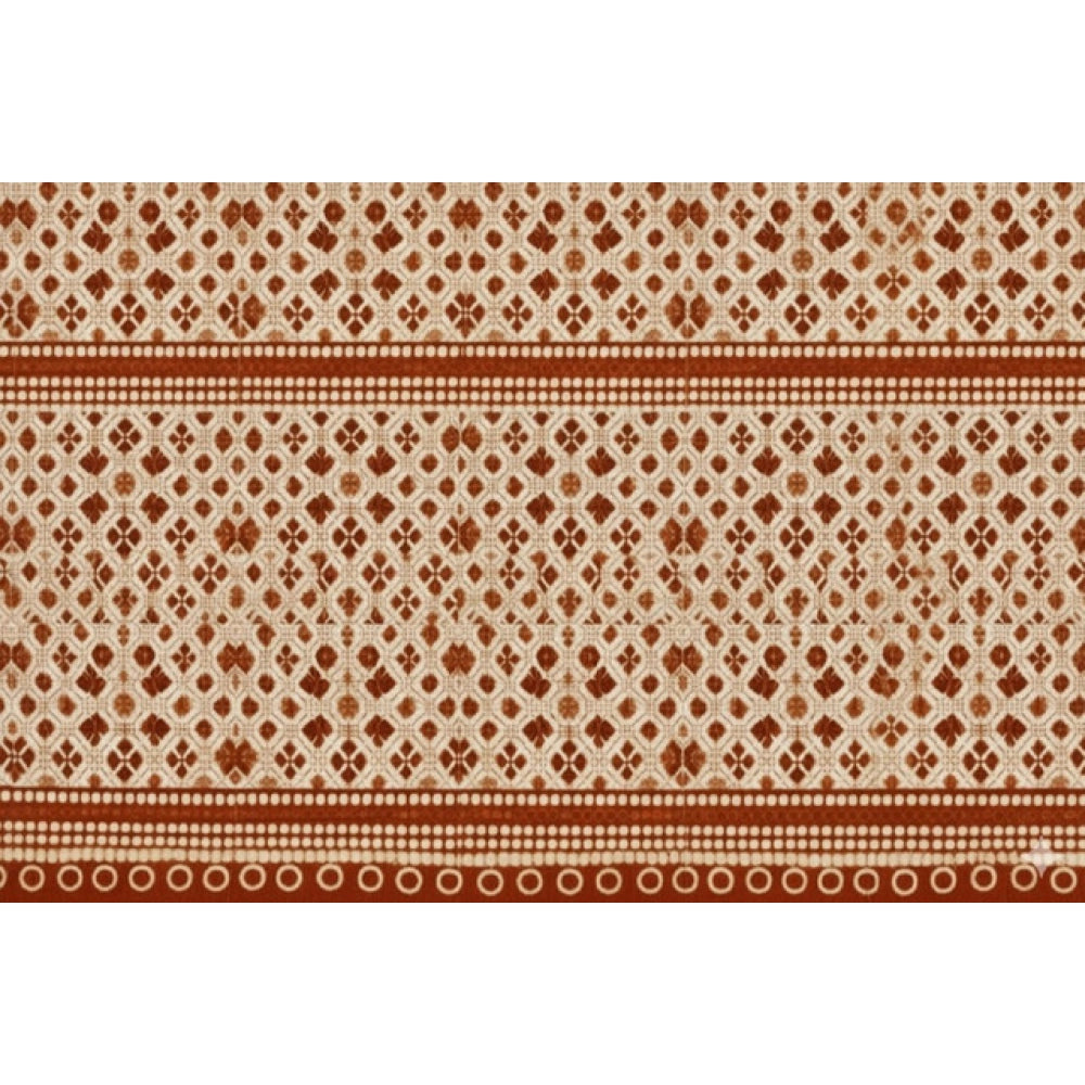 जेनेरिक फ्लीस ज्योमेट्रिक डबल पोलर वार्म बेडशीट, 2 पिलो कवर के साथ (नारंगी)