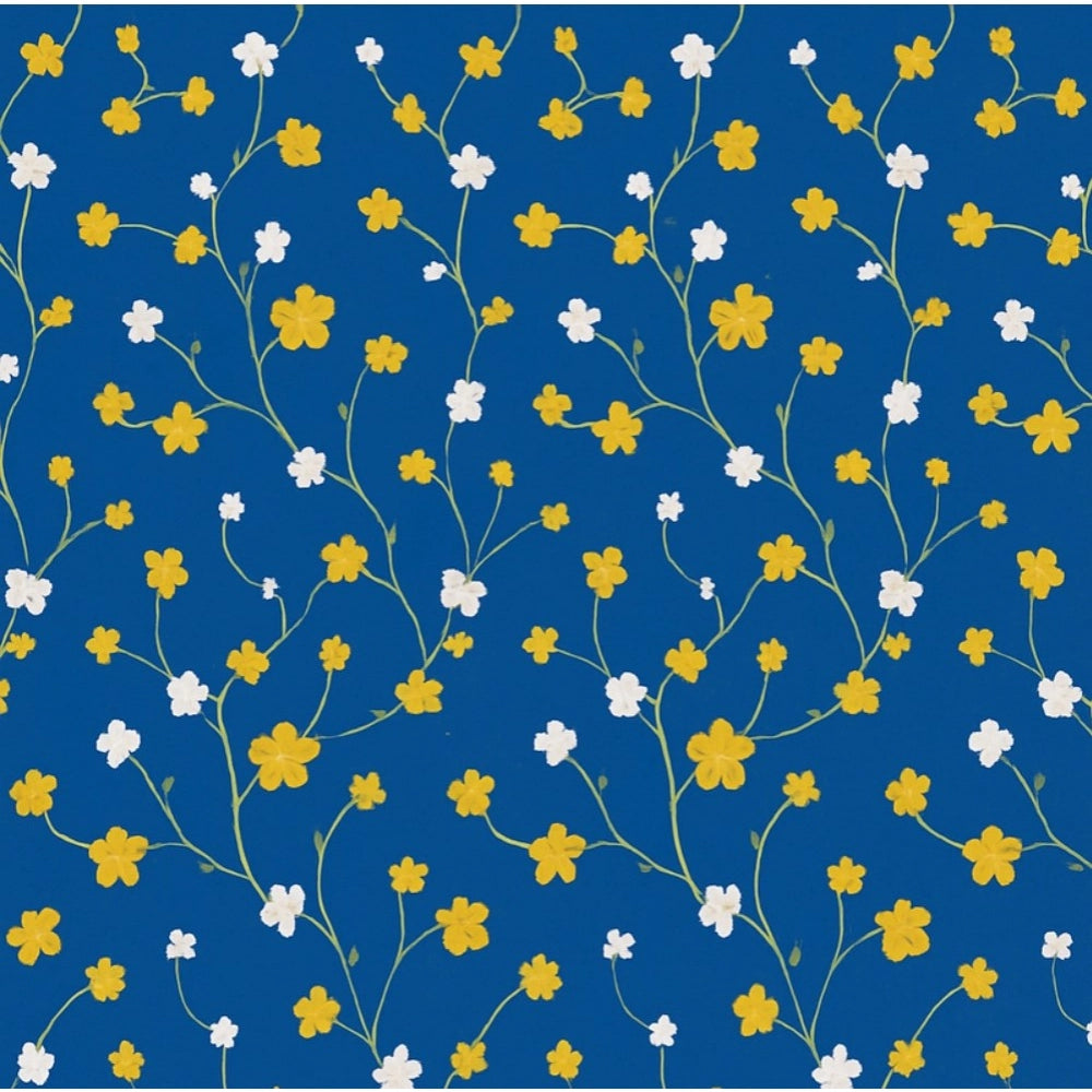 सामान्य माइक्रोफाइबर फ्लोरल प्रिंटेड सिंगल बेडशीट और 1 पिलो कवर (नीला)