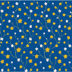 सामान्य माइक्रोफाइबर फ्लोरल प्रिंटेड सिंगल बेडशीट और 1 पिलो कवर (नीला)